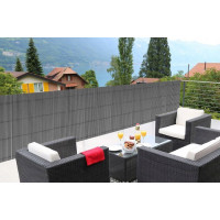 Ukončovací lišta na clonu na plot - imitace bambusu - 3x100 cm - béžová