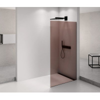 Polysan ARCHITEX BLACK MATT sprchová zástěna 962mm, sklo Marron AXB100MR
