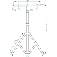 Halogenová LED stavební svítilna na stojanu 2x30W RSL001-30N
