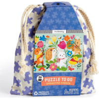 Mudpuppy Puzzle Jarní průvod v látkovém pytlíku 36 dílků