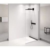 Polysan ARCHITEX BLACK MATT sprchová zástěna 1262mm, čiré sklo AXB130CL