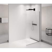 Polysan ARCHITEX BLACK MATT sprchová zástěna 1062mm, sklo Flute AXB110FL