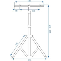 Halogenová LED stavební svítilna na stojanu 2x20W RSL001-20N