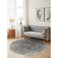 Kusový koberec Gloria Cavallo Creme Grey kruh