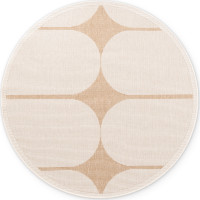 Kusový koberec Duet Bowen Beige/White kruh - na ven i na doma