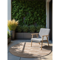 Kusový koberec Duet Liora Beige/White kruh - na ven i na doma