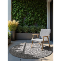 Kusový koberec Duet Kona White/Gray kruh - na ven i na doma