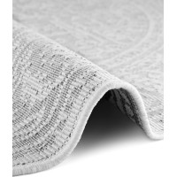 Kusový koberec Duet Kona White/Gray kruh - na ven i na doma