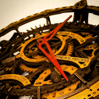 WOODEN CITY 3D puzzle Industriální nástěnné hodiny 421 dílů