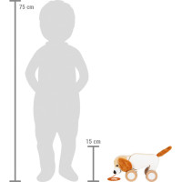 small foot Dřevěná tahací hračka Pejsek se šustivými oušky