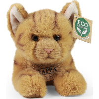 Rappa Plyšová kočka ležící hnědá 20 cm ECO-FRIENDLY