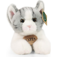 Rappa Plyšová kočka ležící šedá 20 cm ECO-FRIENDLY