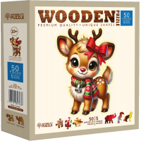 WOODEN CITY Dřevěné puzzle Zimní přítel 50 dílků