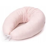 Kojicí polštář BABYMAM PREMIUM - Bílé tečky na růžové