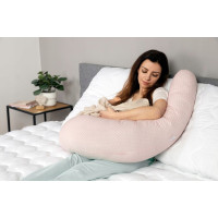 Kojicí polštář BABYMAM PREMIUM - Bílé tečky na růžové