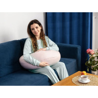 Kojicí polštář BABYMAM PREMIUM - Bílé tečky na růžové