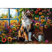CASTORLAND Puzzle Kočičí meditace ve skleníku 1000 dílků