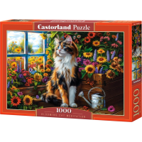 CASTORLAND Puzzle Kočičí meditace ve skleníku 1000 dílků