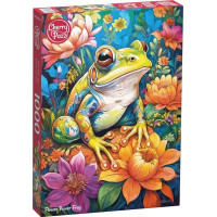 CHERRY PAZZI Puzzle Květinová žába 1000 dílků