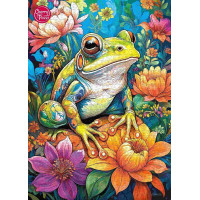 CHERRY PAZZI Puzzle Květinová žába 1000 dílků