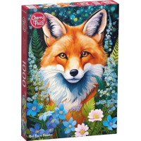 CHERRY PAZZI Puzzle Liška v květinách 1000 dílků