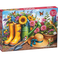 CHERRY PAZZI Puzzle Zlaté holínky v zahradě 1000 dílků
