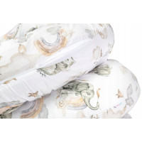 Těhotenský a kojicí polštář BABYMAM PREMIUM 300 cm 3v1 - Sloník na obláčku