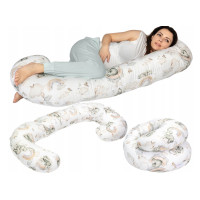 Těhotenský a kojicí polštář BABYMAM PREMIUM 300 cm 3v1 - Sloník na obláčku