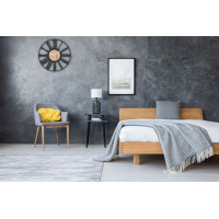 Nástěnné hodiny Loft kulaté 35 cm - kov/dřevo