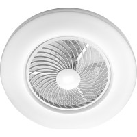 Stropní LED svítidlo s ventilátorem na dálkové ovládání - bílé