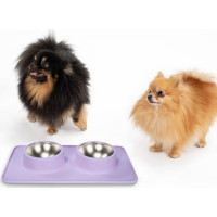 Misky pro psy/kočky/zvířata Puppy Joy - fialové