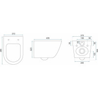 Závěsné WC Rea CARLO mini RIMLESS + Duroplast sedátko flat - ecru