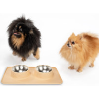 Misky pro psy/kočky/zvířata Puppy Joy - béžové
