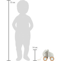 small foot Dřevěná tahací hračka Slon se šustivými oušky