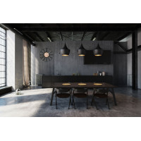 Nástěnné hodiny Loft kulaté 35 cm - kov/dřevo