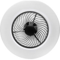 Stropní LED svítidlo s ventilátorem na dálkové ovládání - černé
