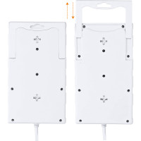 Solight přepěťová ochrana, 8z, USB A+C, 2m, bílá