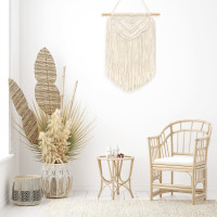 Závěsná dekorace macramé BOHO - ecru