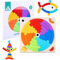 NORIMPEX Dřevěné puzzle - Duhové kolo