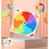 NORIMPEX Dřevěné puzzle - Duhové kolo