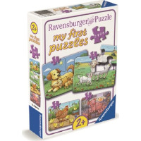 RAVENSBURGER Moje první puzzle Zvířecí rodinky na farmě 4v1 (2,4,6,8 dílků)