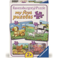 RAVENSBURGER Moje první puzzle Zvířecí rodinky na farmě 4v1 (2,4,6,8 dílků)