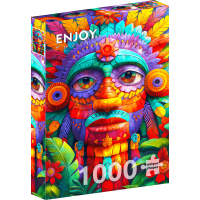 ENJOY Puzzle Barevný totem 1000 dílků