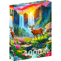 ENJOY Puzzle Ráj jelenů 1000 dílků