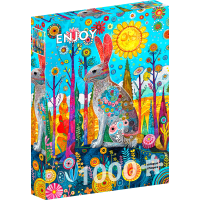 ENJOY Puzzle Rozmarná zaječí země 1000 dílků