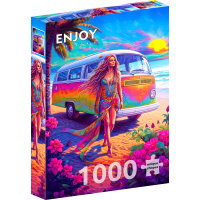 ENJOY Puzzle V srdci Hippie 1000 dílků