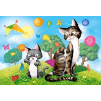 CASTORLAND Puzzle Zvířecí maminky s mláďaty 4v1 (8,12,15,20 dílků)