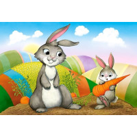 CASTORLAND Puzzle Zvířecí maminky s mláďaty 4v1 (8,12,15,20 dílků)