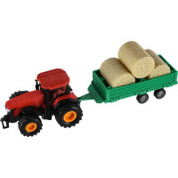 TEDDIES Traktor s vlečkou na setrvačník 30 cm 1ks (mix)