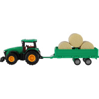 TEDDIES Traktor s vlečkou na setrvačník 30 cm 1ks (mix)
